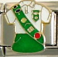 Girl Scout uniform - 9mm Italian enamel charm